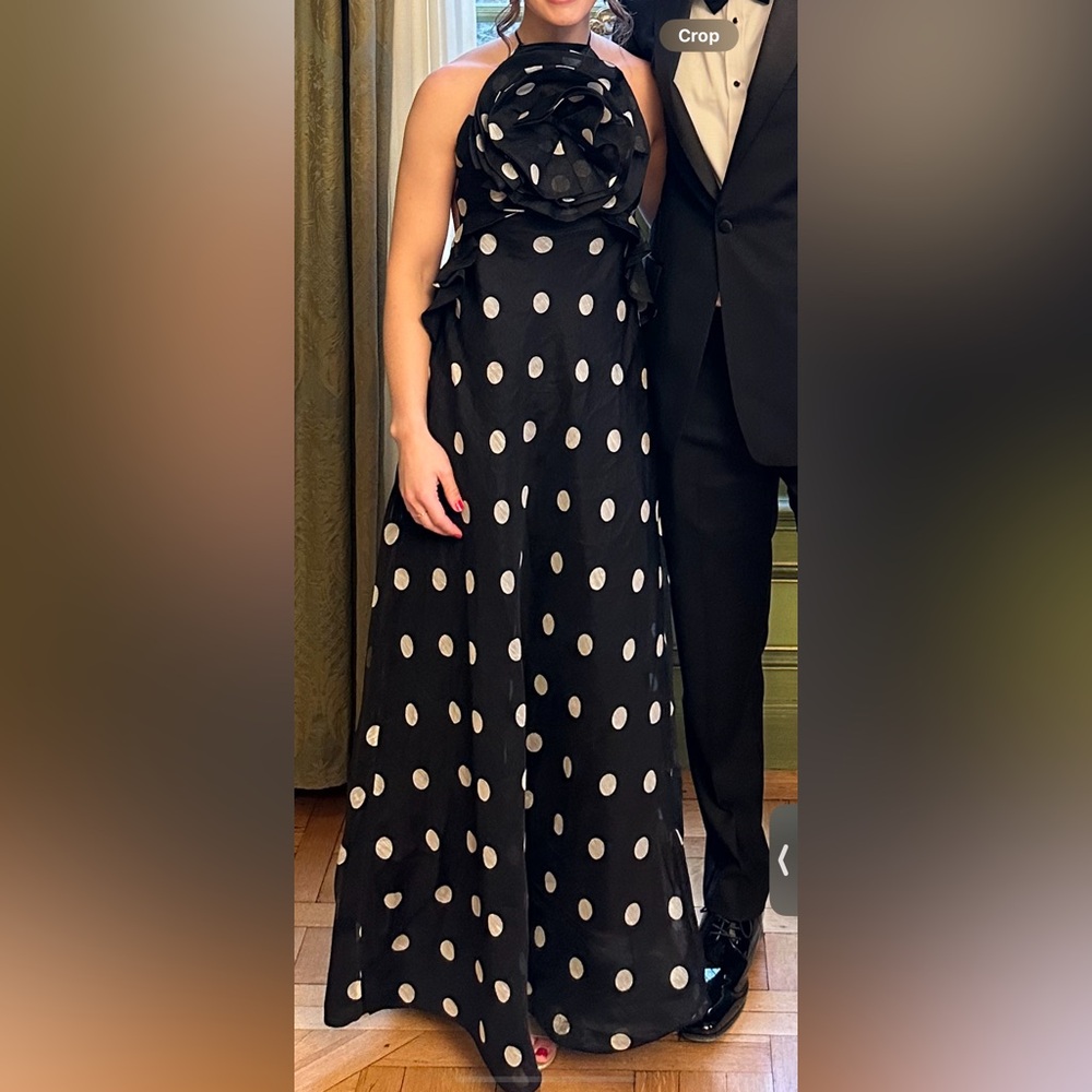 Zimmermann Black and White Polka Dot Maxi Dress